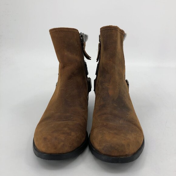 Shop Brown Womens Sorel Emelie III Waterproof Chelsea  Sorel Brown Leather Ankle Boots & Booties | Versatile for Any Occasion